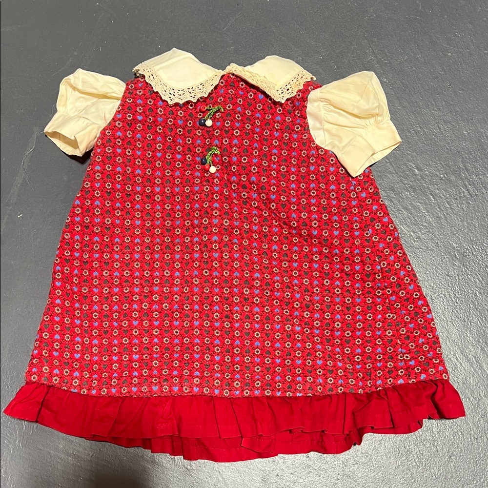 Vintage Scandinavian Baby Dress with Cream Blouse